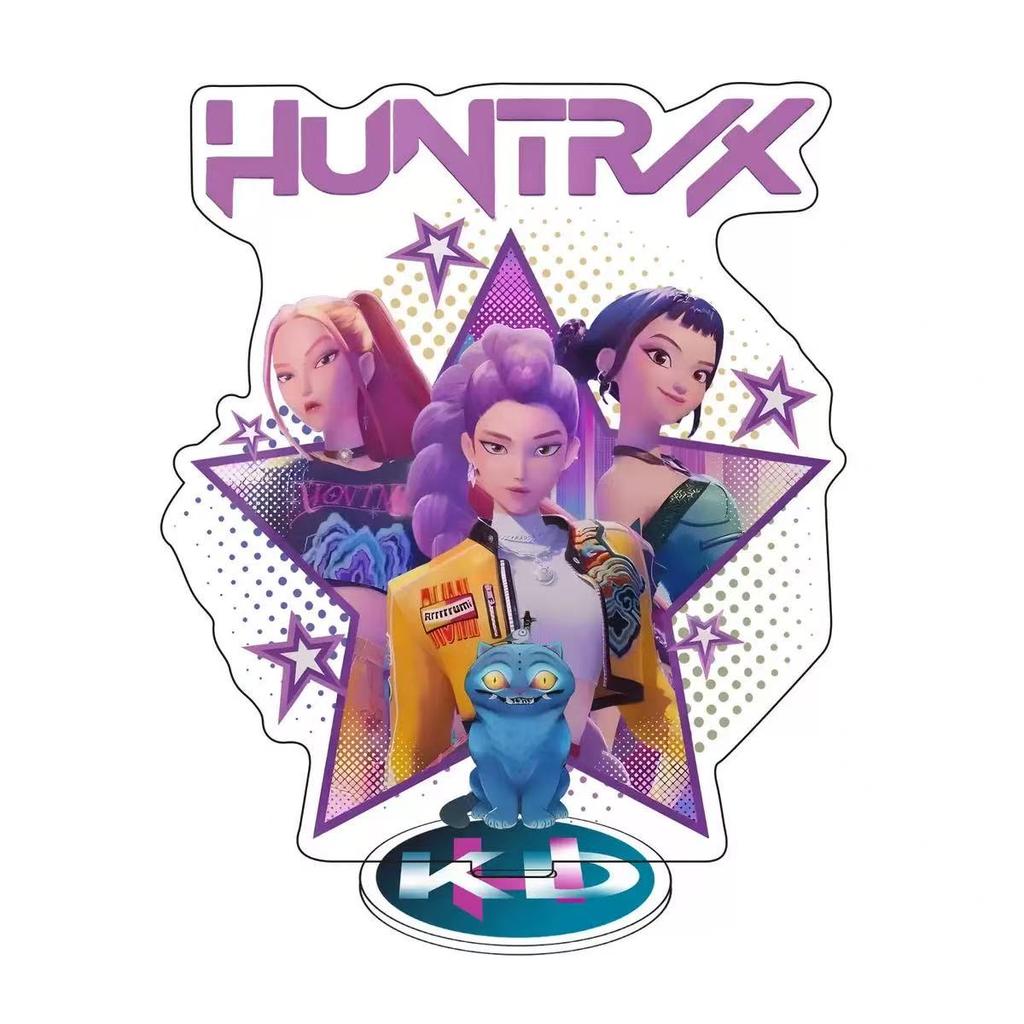 Anime KPop Demon Hunters Acrylic Stand Desktop Decor Cartoon Anime Figure Rumi Mira Zoey Sussy Dolls Fans Gift