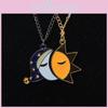 Moon And Sun Pendant Necklace With Alloy Material For Couples Casual Wear