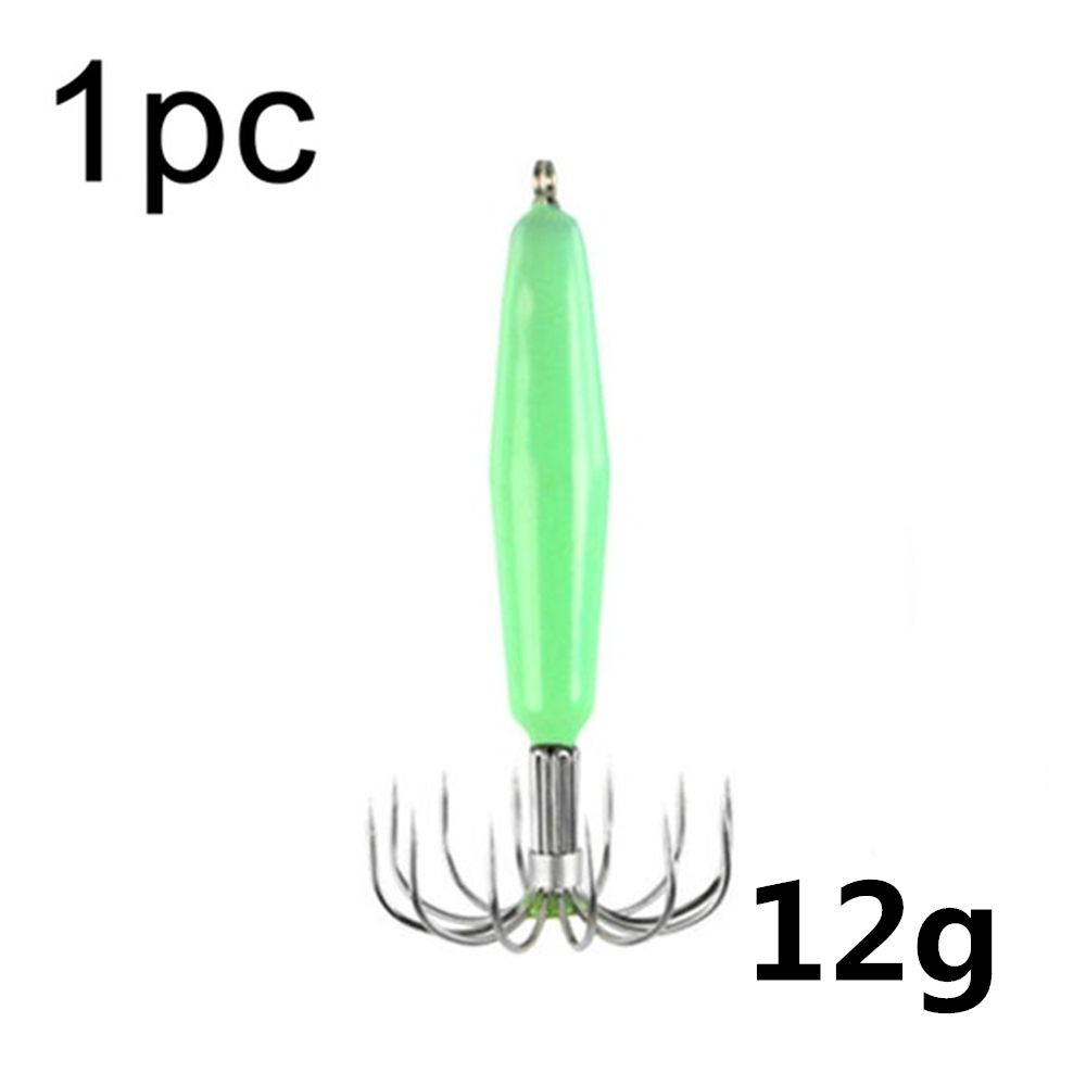 Noctilucent Durable Octopus Bait Lures Sleeve-fish Fishing Tackle Fishing Hook Fishing Tools Hooks