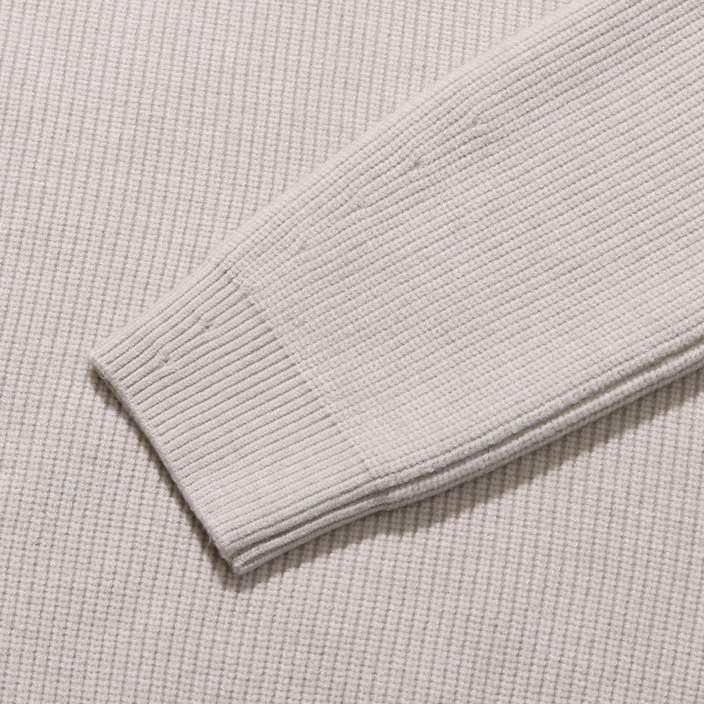 LEDEPT Cashmere Blend Hacci Button Collar Knit [Beige]
