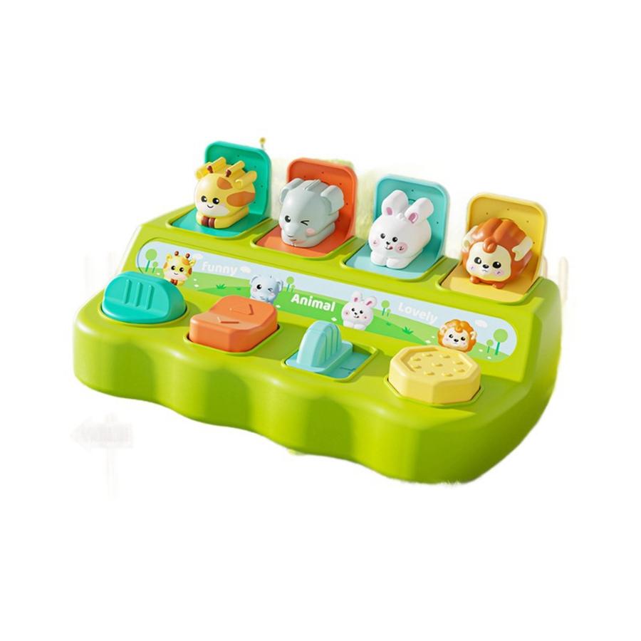 

Early Learning Cognitive Exercise Toy Childrens Animal Hide-and-Seek Machine Game Baby Finger Dexterity Safety Pop-up Switch Box