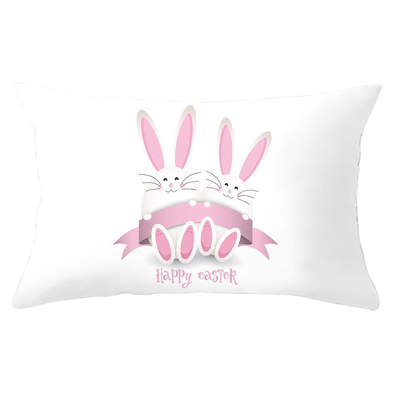 Easter Lumbar  Pillowcase Decorative Sofa Cushion Case Bed Pillow Cover Home Decor Car Cushion Cover Rabbit Pillow Case 30*50cm
