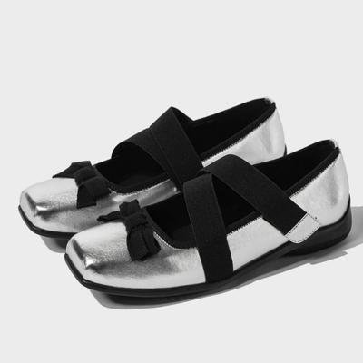 Modedesigner Frühling Damen Mary Jane Schuhe Mode Eckige Zehen Damen Komfort Weiche Sohle Ballerinas Damen Komfort Ballerinas Schuhe