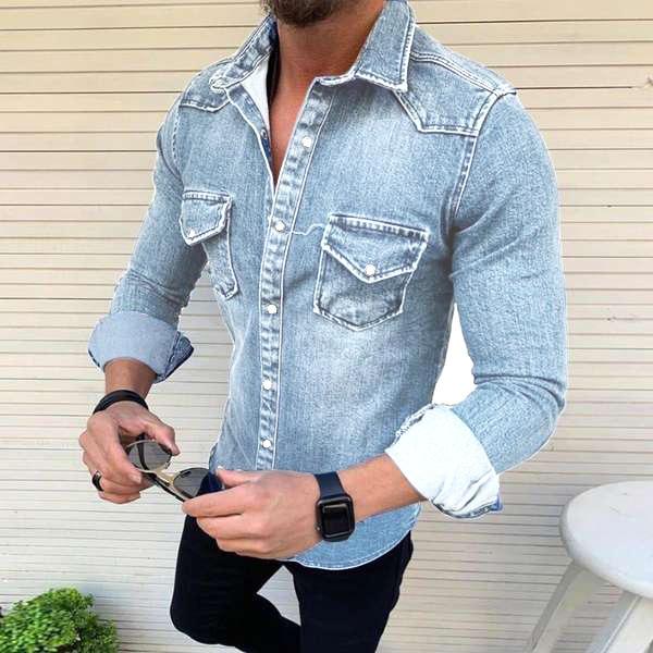 plus denim shirt