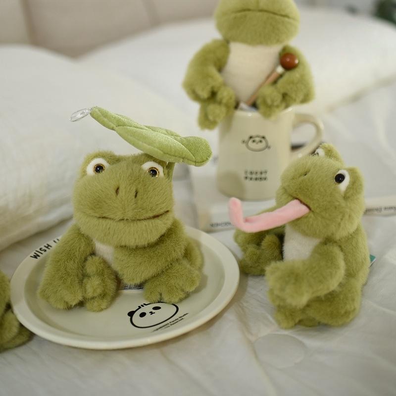 Kawaii grüner Frosch Kuscheltier Plüschtier Cartoon Plüschfigur Für Jungen Mädchen Geburtstagsparty Mode Dekoration Tägliche Verzierung