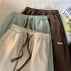 Men's Summer Ice Silk Wide-Leg Straight Pants - High-End Loose Fit Trendy Trousers