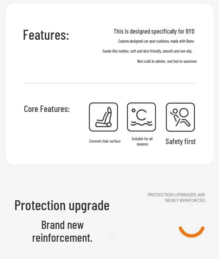 Ideal/L9 Universal Four- to Six-Seater Car Seat Cushion, Half-Wrap All-Season Saddle Pad