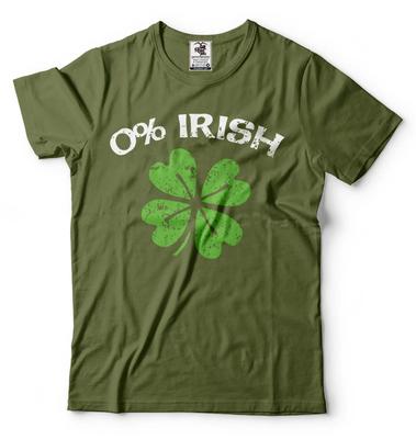 Zero 0% Irish Funny Shirt St. Patrick's Day Non-Irish Tshirt
