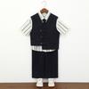 Boys 3Pcs Formal Vest Suit Set, Kids Vintage Plaid Waistcoat Pants Tie Outfit, Children Gentleman Wear for Wedding/Party/Performance 2-12Y