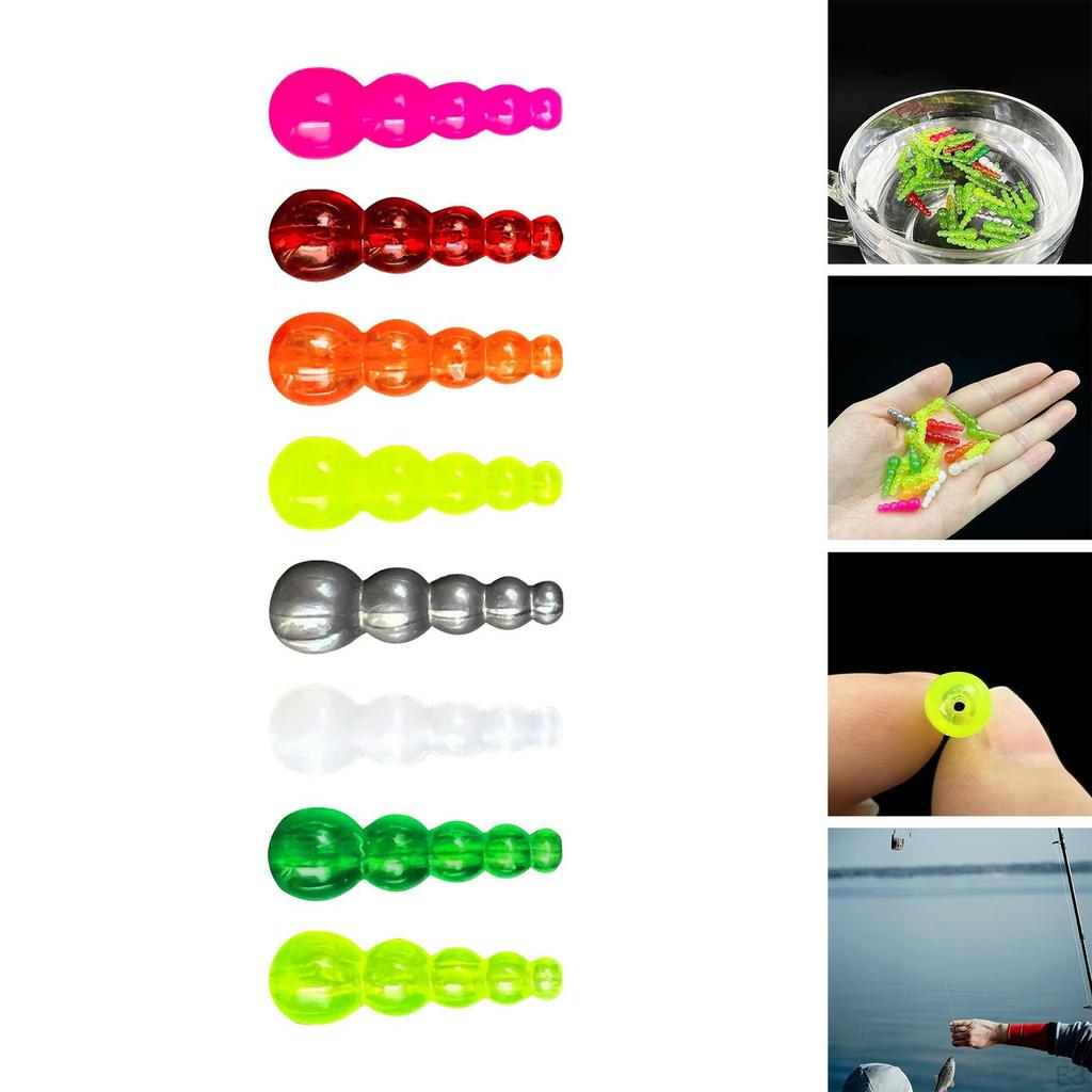 50 Piece Stacked Fishing Beads Set, Bass Beads, Parts, , Freshwater Lures, Tackle Tool,
