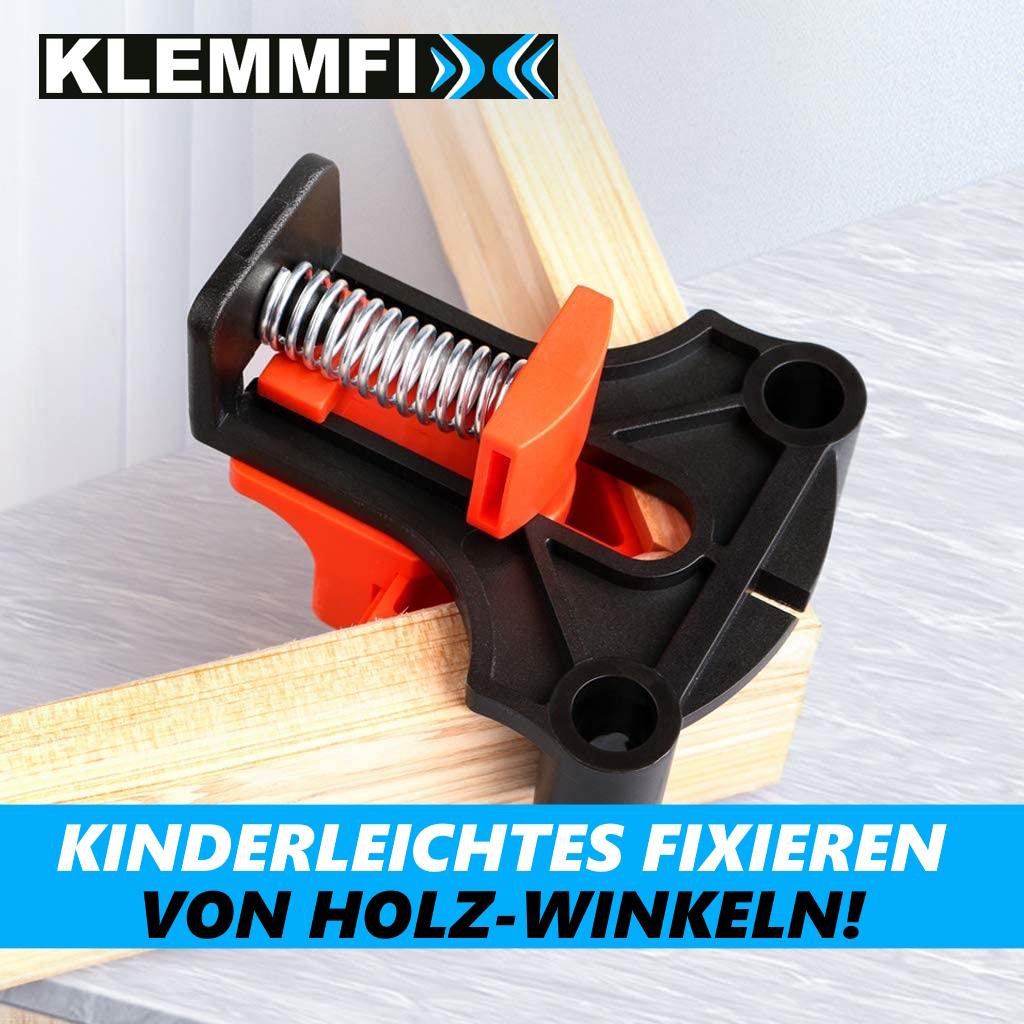 KLEMMFIX Wooden Angle Clamps Corner Clamps Angle Clamps Angle Connector [Set of 4]