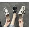 Fashion Shoes Soft Women's Slippers and  Sandals Mules Slides White Summer 2025 Outside Low Heel Korea Style Trend Casual Original