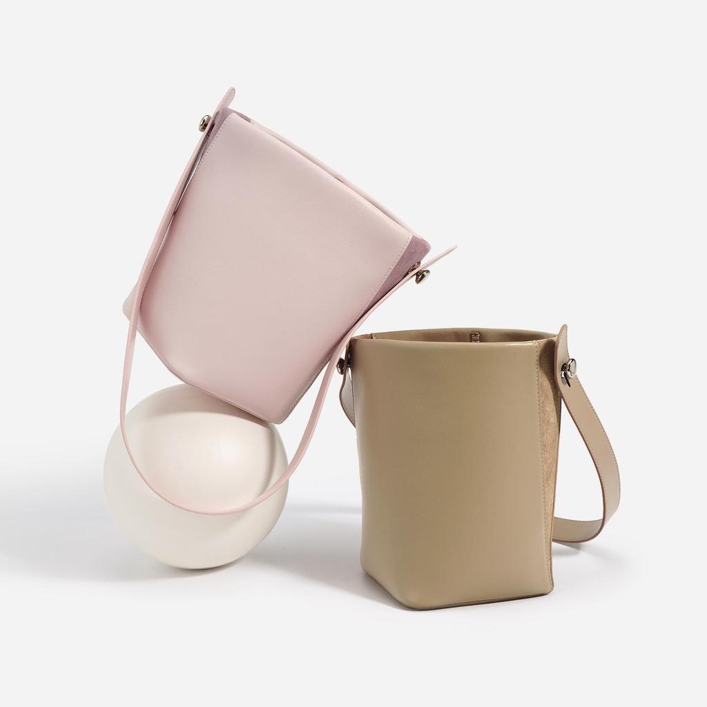 Soft Cowhide Shoulder Bag - Spring/Summer 2025 Minimalist Underarm Bucket Bag for Women