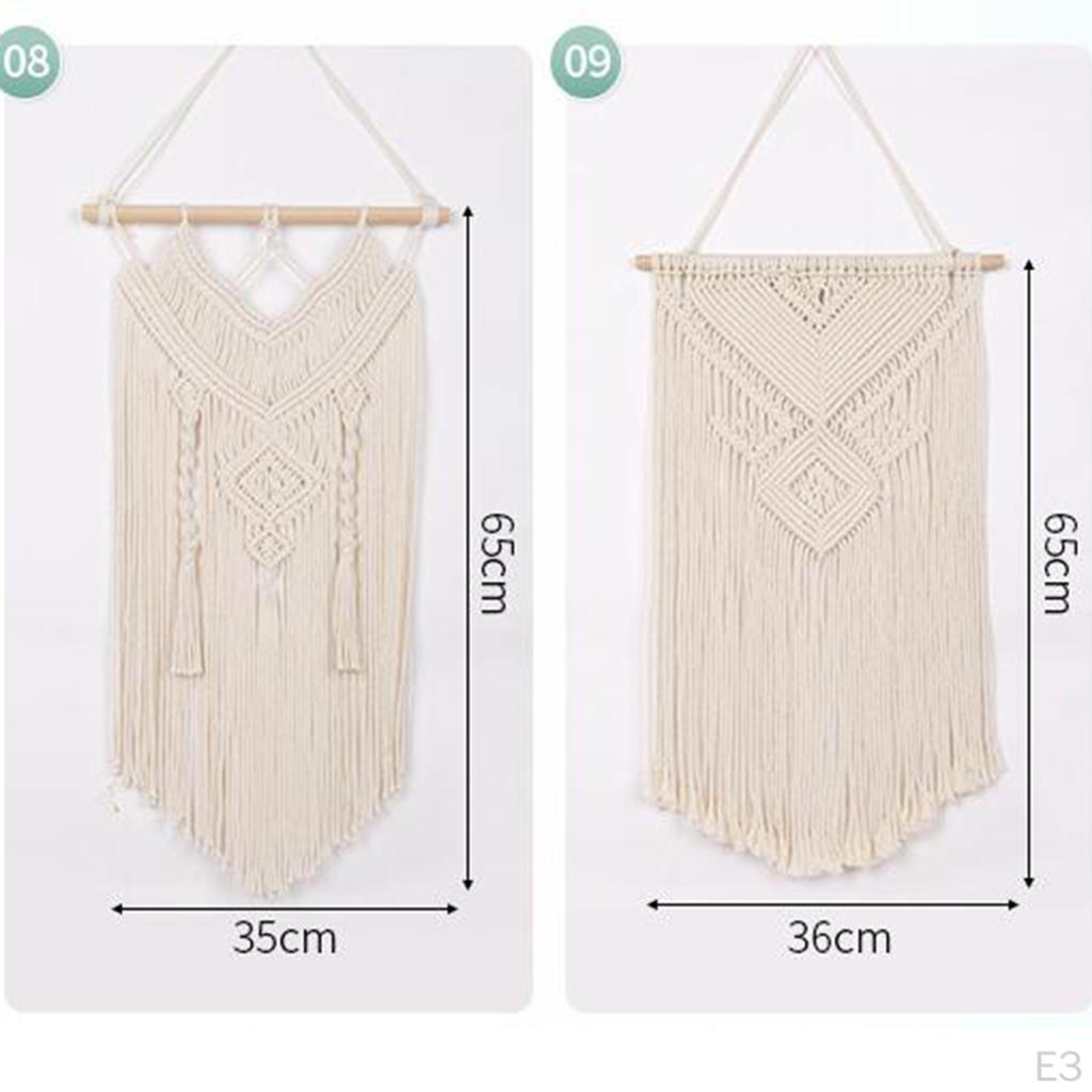 Beige Wall ing Tapestry, Bohemian Macrame Tassel Decoration Woven Tapestry Party Background