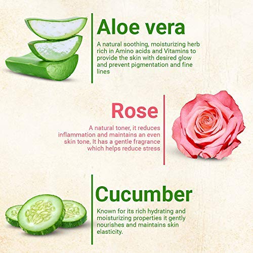 Moha Aloe Vera Gel 100 gm X Pack of 2 for Face, Skin & Hair | Hydrating, Soothing, Lightweight Organic Gel with Rose & Cucumber