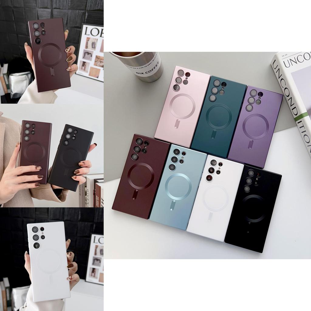 Pro Samsung S21 Ultra Magnetický měkký kryt s matným povrchem a odolností proti nárazu pro elegantní ochranu
