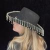 Rhinestone Fringed Cowgirl Costume Set for Bachelorette Party Cowboy Hat Bandanas Women Bridal Party Costumes Club Suit