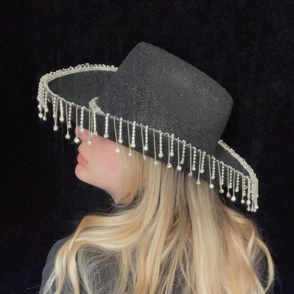 Rhinestone Fringed Cowgirl Costume Set for Bachelorette Party Cowboy Hat Bandanas Women Bridal Party Costumes Club Suit