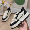 Leder-Sneakers D'Lites Frühling Neue vielseitige Plateauschuhe Weiße Schuhe Damenschuhe Freizeitschuhe für Damen Sneaker