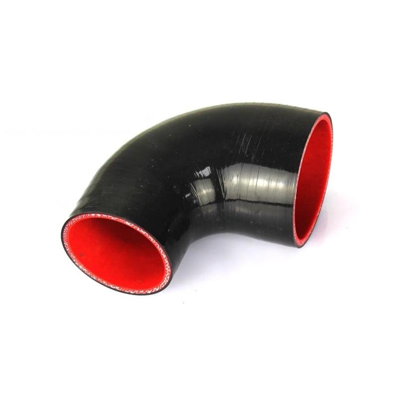 90 Grad Silikonschlauch Schlauchbogen Reduzierstück Ladeluftkühler Turbo Lufteinlassrohr Kupplungsstück Reduzierstück Schwarz Universal