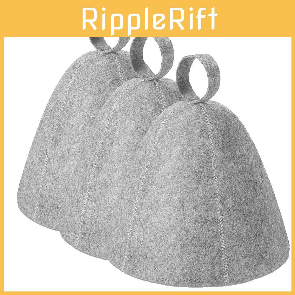 Adults And Kid Grey Felt Sauna Hat Absorbent Dry Hair Cap For Home Spa