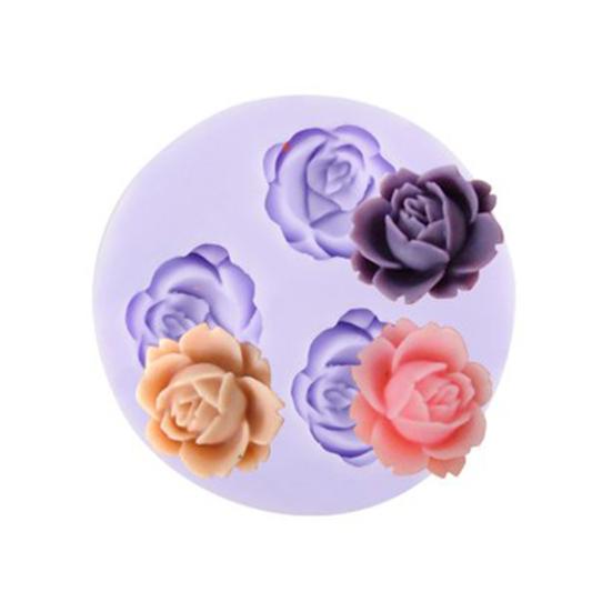 Baking Mold Rose Shape Easy to Clean Silicone Cake Cutter Mold for Party