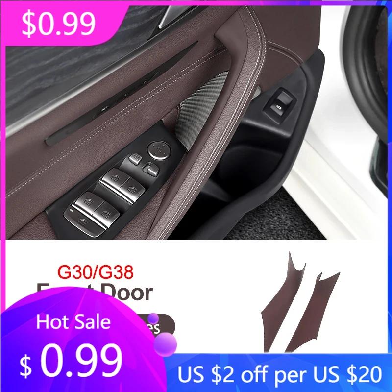 2025 Chaud 2PCS Poignée de tirage intérieure de porte de voiture Panneau de tirage Garnitures de protection Accessoires Auto Convient Pour BMW Série 5 G30 G38 2018-2023 Auto Acc