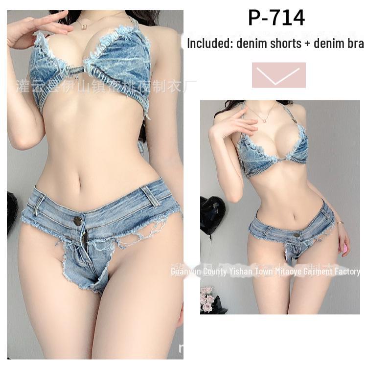 Low Waist Ripped Denim Shorts for Women - Sexy Nightclub Performance Hot Pants