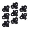 8PCS Nylon Kayak Lashing J Shape Hooks with Flat Head Screws Black Kayak Hooks Replacement for Boating Accessories