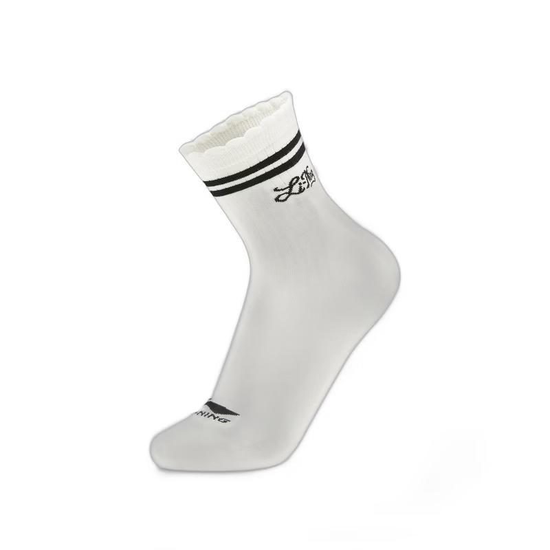 Li-Ning Women s Mid-Calf Sports Socks AWSW182 L грязно-белый