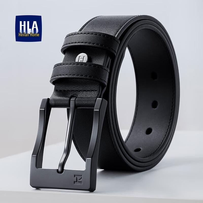 Мужской ремень HLA из натуральной кожи с пряжкой-булавкой 110cm-125cm
