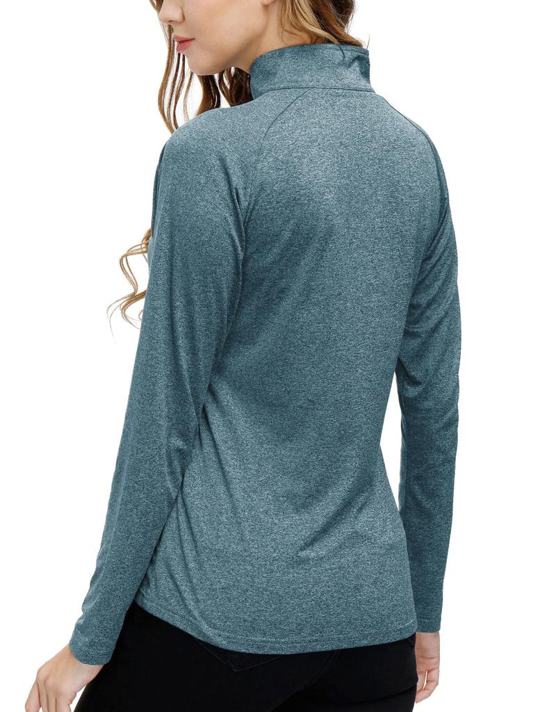YIRUIYA Rash Long Sleeve Polo Basic Cut and Sew Everyday Size M Women's Guard, T-Shirt, Lightweight, Moisture-Wicking, Quick-Drying, Spring/Autumn