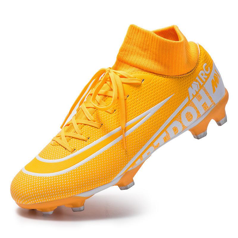 Competition women's football training shoes sports artificial turf couple broken nails children's high-top football shoes men