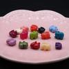 30Pcs/Bag Synthetic Coral Beads Elephant Shaped Perforated Loose Spacer Beads for Jewelry Making DIY Pendants Necklaces Keychains Accessories