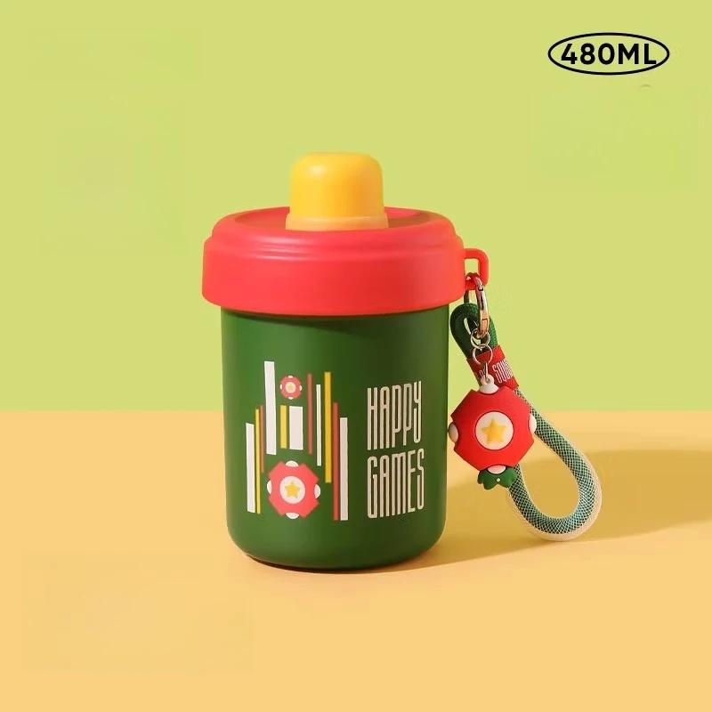 COOKER KING 480 мл Кружка Портативный термос с крышкой, защищающей от проливания, Чашка для воды из нержавеющей стали Термос большого диаметра Легко чистить One size