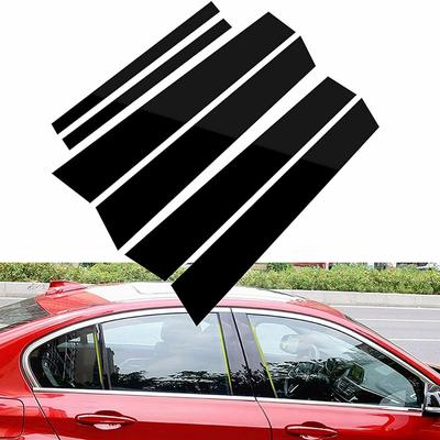 Bilpolerade pelarstolpar Fönsterbeklädnadsskydd BC Kolumndekal för BMW 3-serie E90 2005-2012 Tillbehör Bilexteriördelar