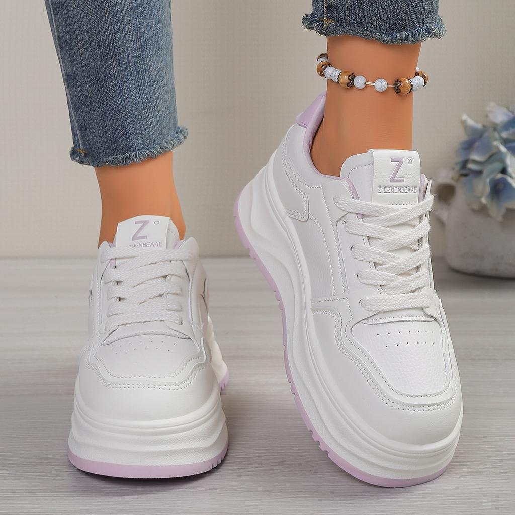 New Style Casual Shoes For Women, Ladies Platform Shoes, White Shoes, Comfortable Sneakers, Increase Height By 5cm