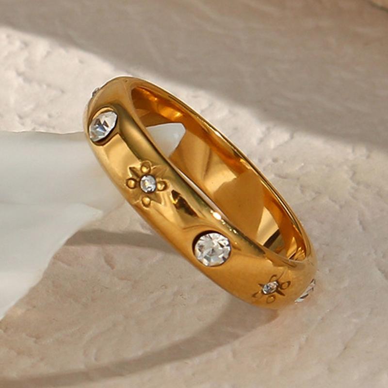 Metal Rings Fashion Dating Jewelry Stainless Steel Texture Comfortable Rings for Adding a Touch of Color to Any Look