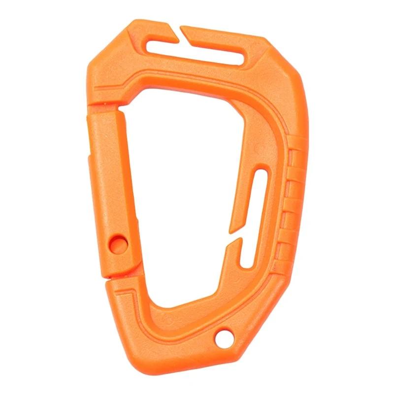 1Pcs Big D-type Plastic Steel Tactical Molle Quick Hook Hanging Buckle Clip Outdoor Camping Backpack Bag EDC Tool Accessories