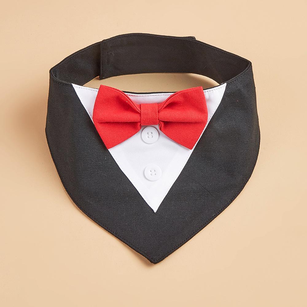 Multicolor British Style Dog Bandana - Wedding Pet Triangle Scarf