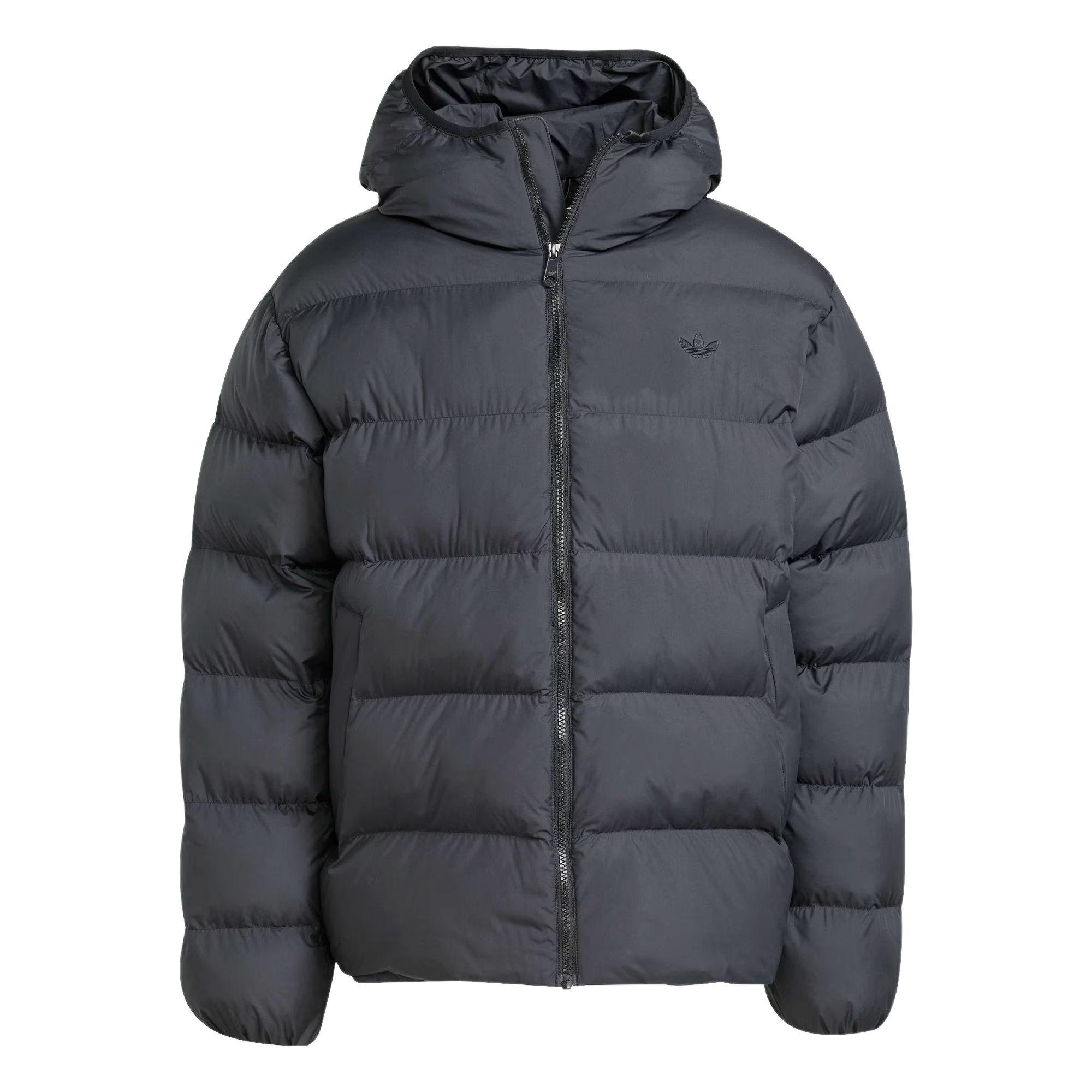 Adidas Originals Пуховик Тональный с капюшоном Теплая Спортивная Куртка на молнии Мужская Куртка JX4123 XS