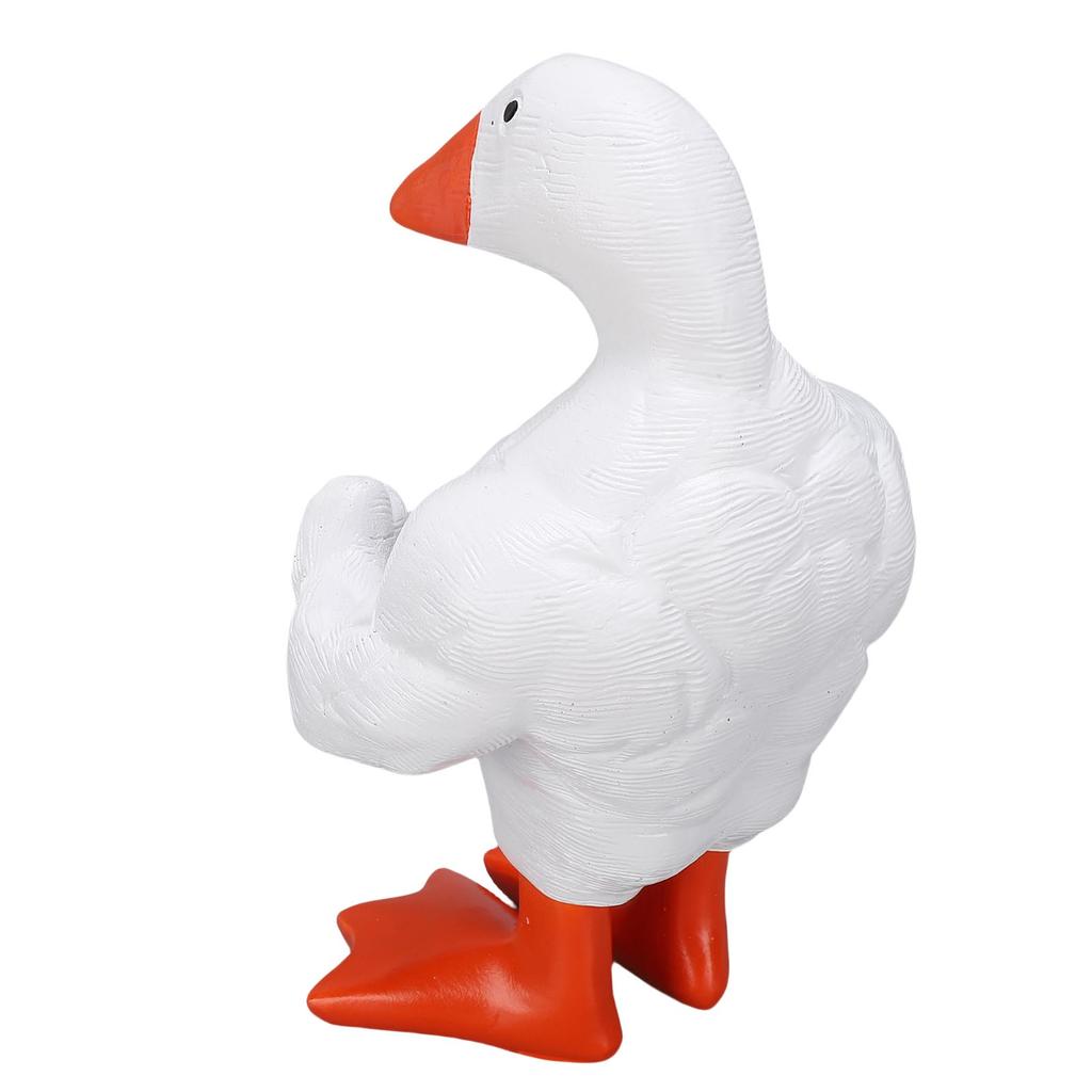 Magnetischer Schlüsselhalter Muskelente Kunststoff Lustige Muskelentenstatue Desktop-Dekor für Zuhause Eingangstisch Weiß