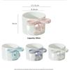 350ml/11oz Bow Mug, Ribbon Glass Ceramic Mug with Ribbon Handle Suitable for Colleagues Valentine's Day Christmas Birthday Gifts