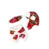 Floral Hooded Scarf Pullover Hat Bird Balaclava Bonnet Hat Plush Flower  Hat  Streetwear