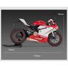 1/12 Ducati 1199 Panigale Alloy Racing Motorcycle Model Diecast Metal Toy Street Sports Motorcycle Model Sound and Light Childrens Gift