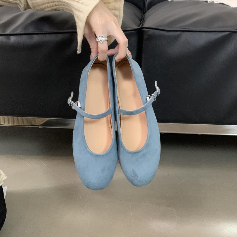 Fashion Comemore Spring New Women Flats Round Toe Shallow Slip On Ladies Casual Ballet Shoes Soft Suede Leather Eelgant Dress Shoes