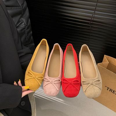 French Red Light Mouth Single Shoes Female 2025 Spring New Fairy Style with Skirt Versatile Beanie Shoes Mary Jane Shoes