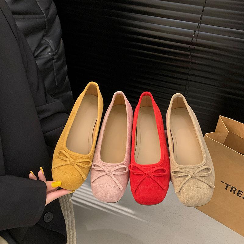 French red light mouth single shoes female 2025 spring new fairy style with skirt versatile beanie shoes Mary Jane shoes