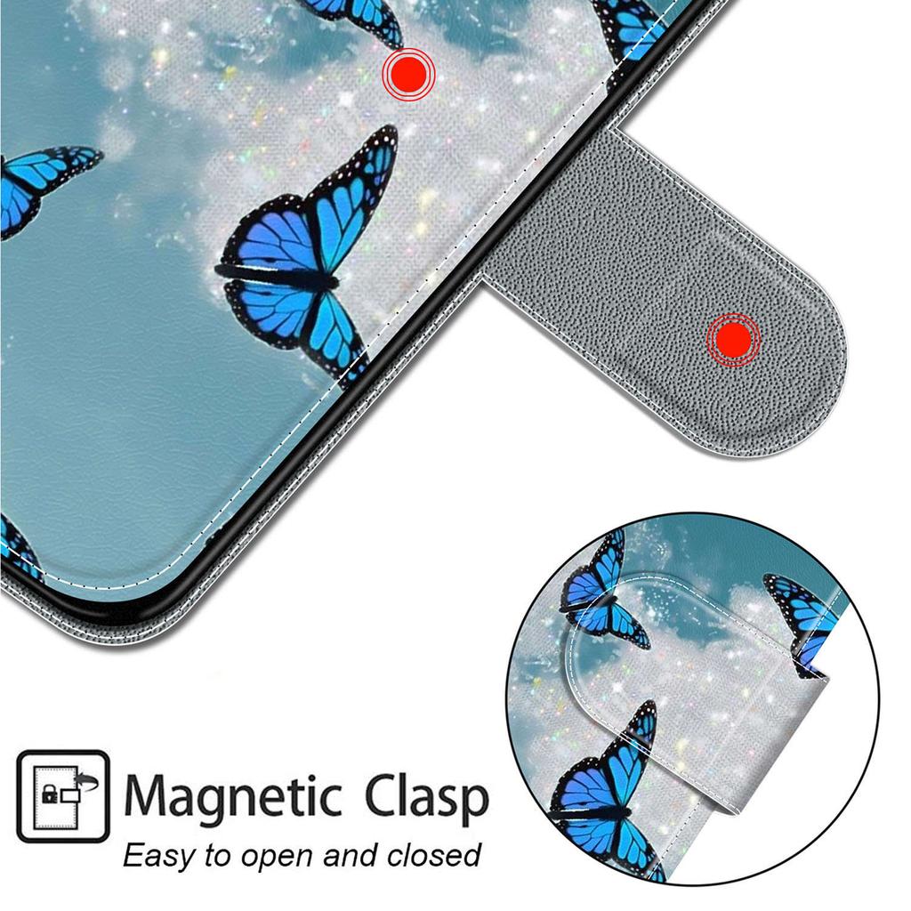 Luxury Painted Leather Case Wallet Book Style Protective Cover for Apple iPhone 16 15 14 13 12 11 Pro Max 16Pro 15Pro XR XS Max 7Plus 8Plus SE4