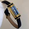 Vintage Slim Rectangle Quartz Watch for Women Elegant Leather Strap Small Bar Wristwatch Minimalist Luxury Daily Dress Ladies Watch